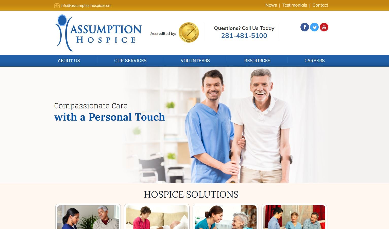 Set an Appointment Assumption Hospice, Inc. Hospice Care Houston